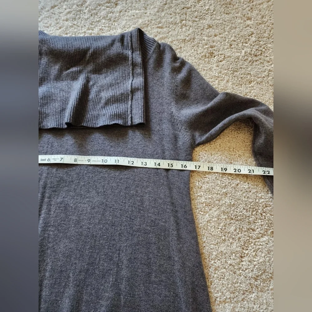 Patrizia Luca Milano Womens Size Small tunic Taupe/Gray Turtleneck Sweater Dress - Picture 4 of 6